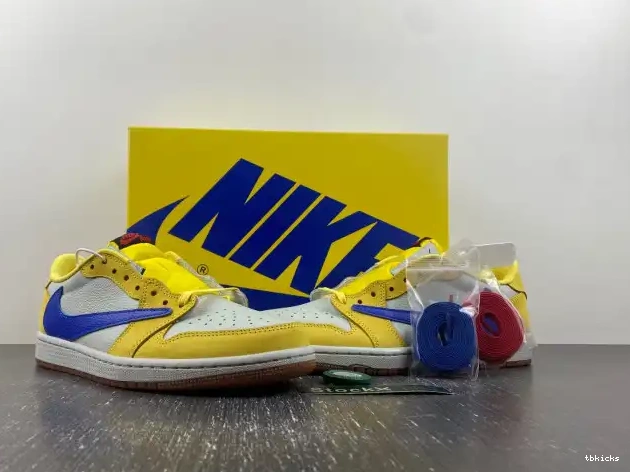 Rep TBK Canary Air OG 1 Travis DZ4137-700 x Low Scott Jordan 0501